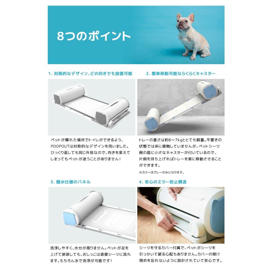 Poopout プープアウト ３秒できれいトイレトレー ペット用 フンや尿が3秒でキレイになる 臭わない トイレ 排泄物 密封 防臭 本体 シーツセット 正規販売代理店 Sima2500 想いを繋ぐ百貨店 Tsunagu 通販 Yahoo ショッピング