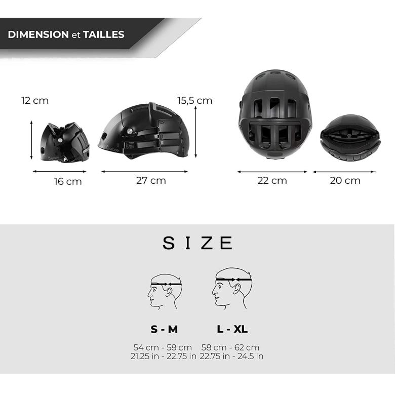 スマートヘルメット PLIXI FIT 折り畳み コンパクト 折りたためる 通勤