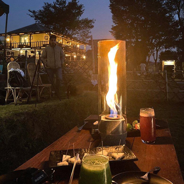 MENKA メンカ 無煙 無臭 癒し グッズ ファイヤー ファイアー スタンド