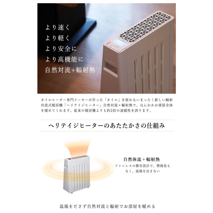 ヘリテイジ ヒータ　温風の出ない 電気暖房機　[未使用] 長野県で生産されている風が出ない電気暖房 ヘリテイジヒーター