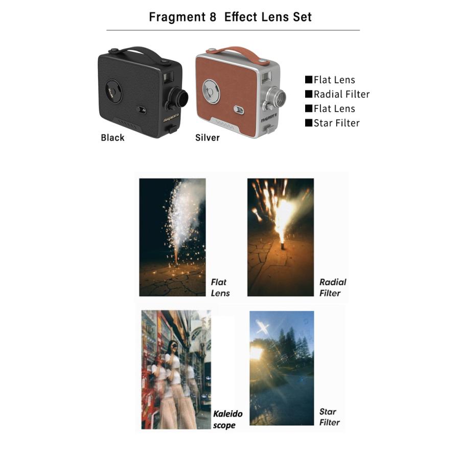 昭和レトロな動画が撮れる Fragment 8 Retro Camera Effect Lens Set エフェクトレンズ カメラ 60年代