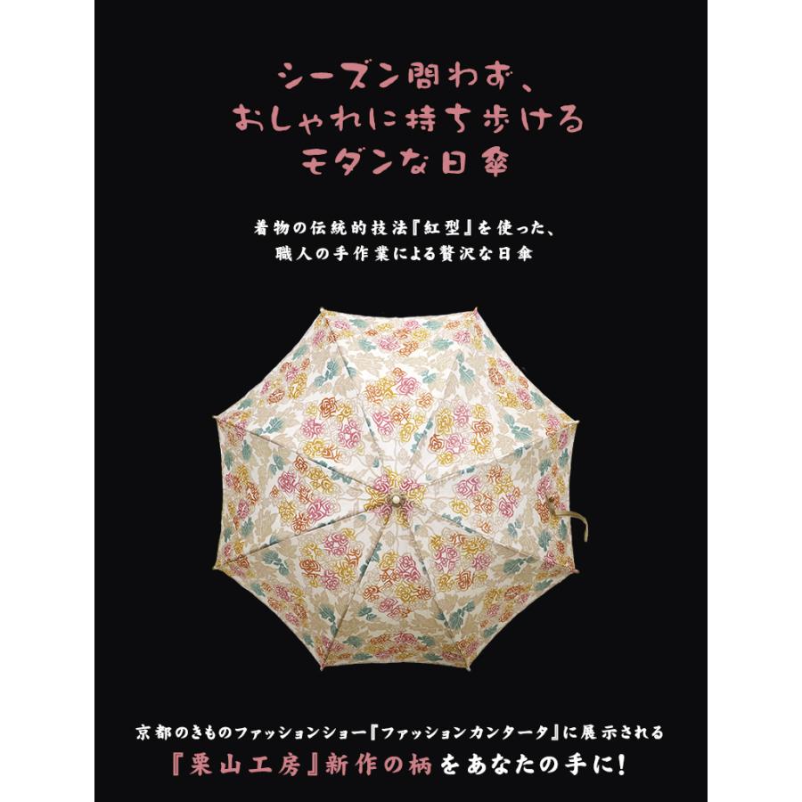 和染紅型日傘 柏葉あじさい 麻 リネン 老舗 呉服屋 着物屋 小紋屋高田