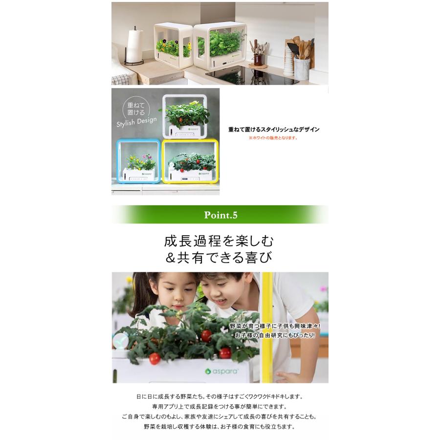 水やり不要！アプリ管理の 水耕栽培キットアスパラガーデン LITE