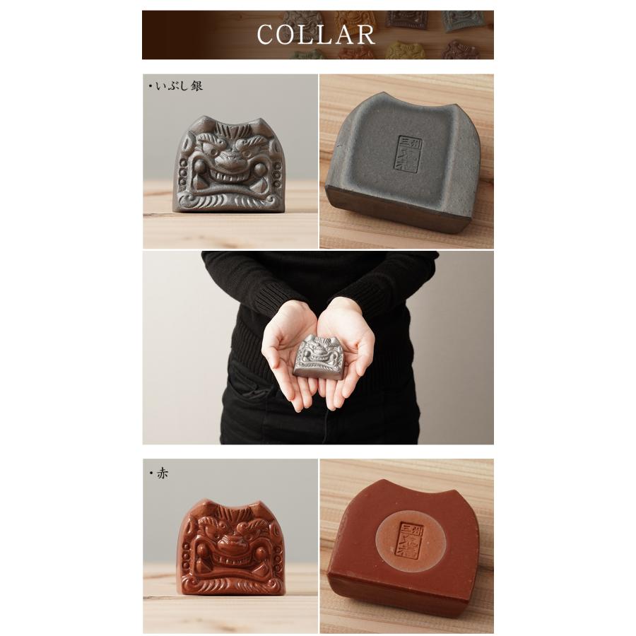鬼瓦 装飾彫刻 いぶし銀 新品 未使用 鬼瓦ペーパーウェイト かわいい 三州鬼瓦 三州瓦 おしゃれ いぶし銀
