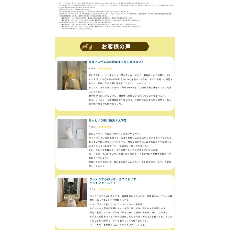 サンスターの空間除菌脱臭機 壁掛け QAIS-air-04A1j (for Pet サンスターの空間除菌脱臭機 壁掛け QAIS-air-04A1j (for Pet