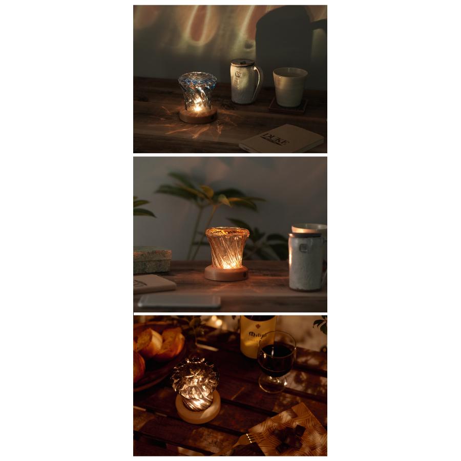 江戸切子硝子ランプ 夜に咲く朝顔。江戸切子硝子が織りなす幻想的な光