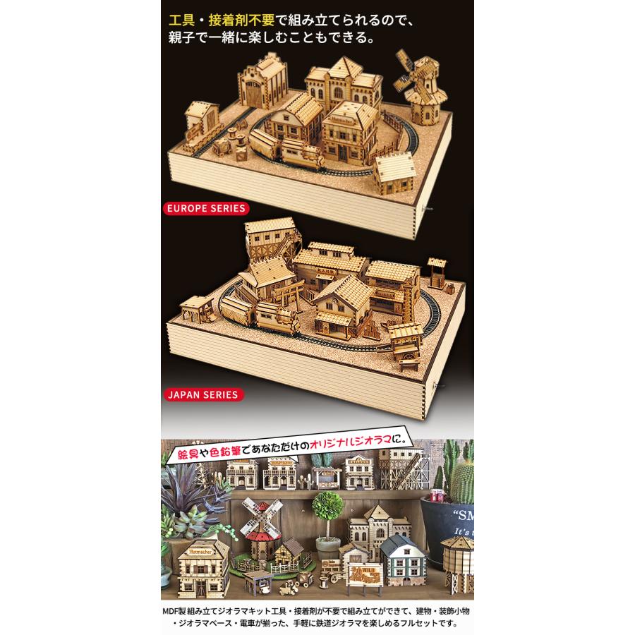 鉄道ジオラマ 組み立てキット CRAFT VILLAGE ヨーロッパ or ジャパンの