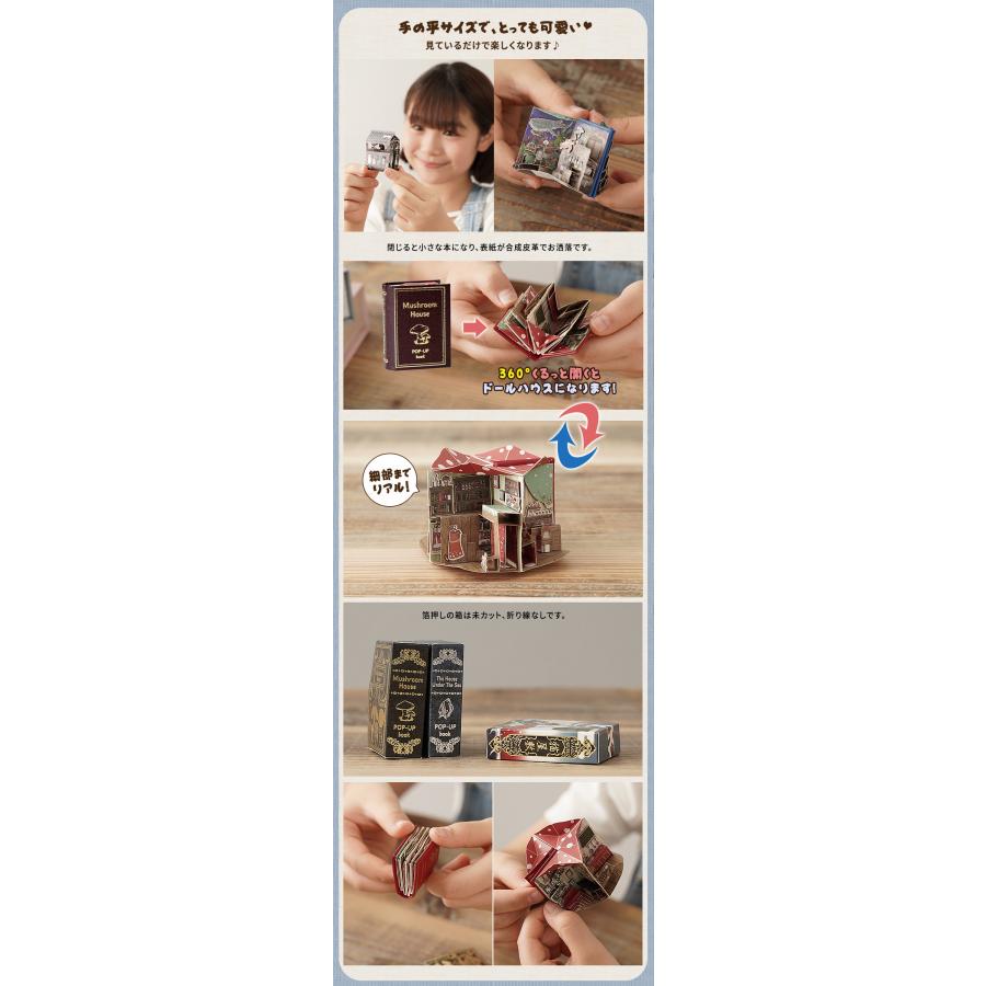 豆本ドールハウス 中級キット 海のおうち きのこのおうち 猫屋敷