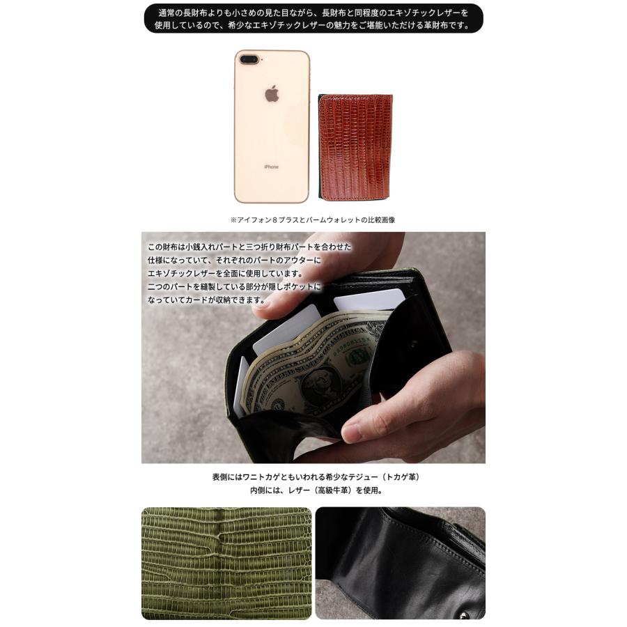 リザード革 ミニ財布 テジュー トカゲ革 財布 リザードレザー ヤクルス