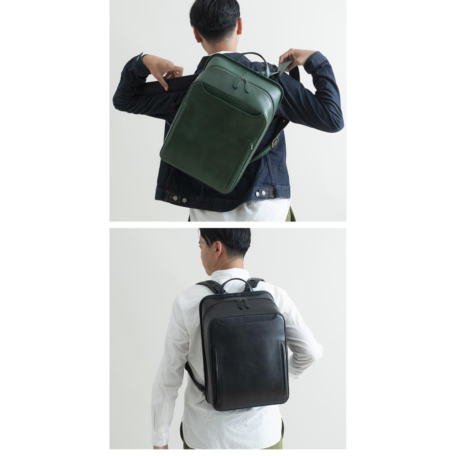 IKUTA KABAN スクエア SQUARE SE001 リュック バックパック 鞄 かばん カバン バッグ バック リュックサック 男女兼用 日本製 本革レザー 本革  プレゼントの画像