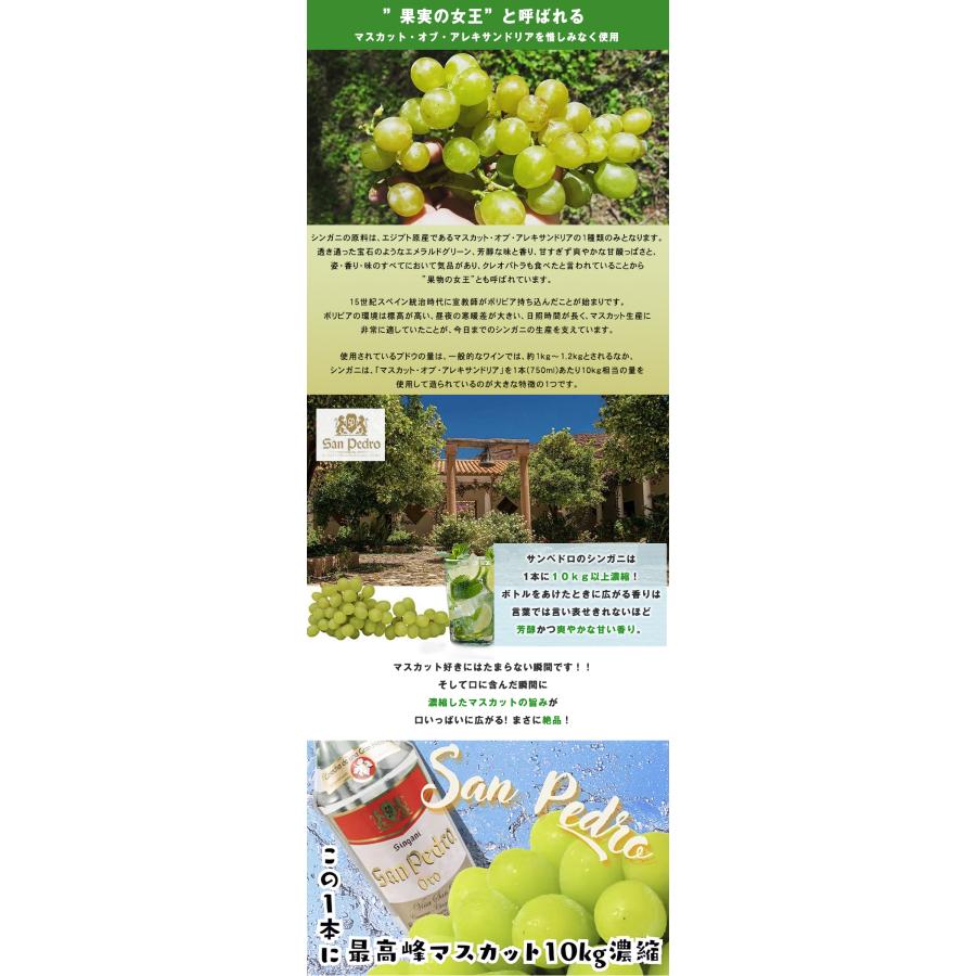 シンガニ サンペドロ オロ 3本セット San Pedro Oro 750ml 洋酒 蒸留酒