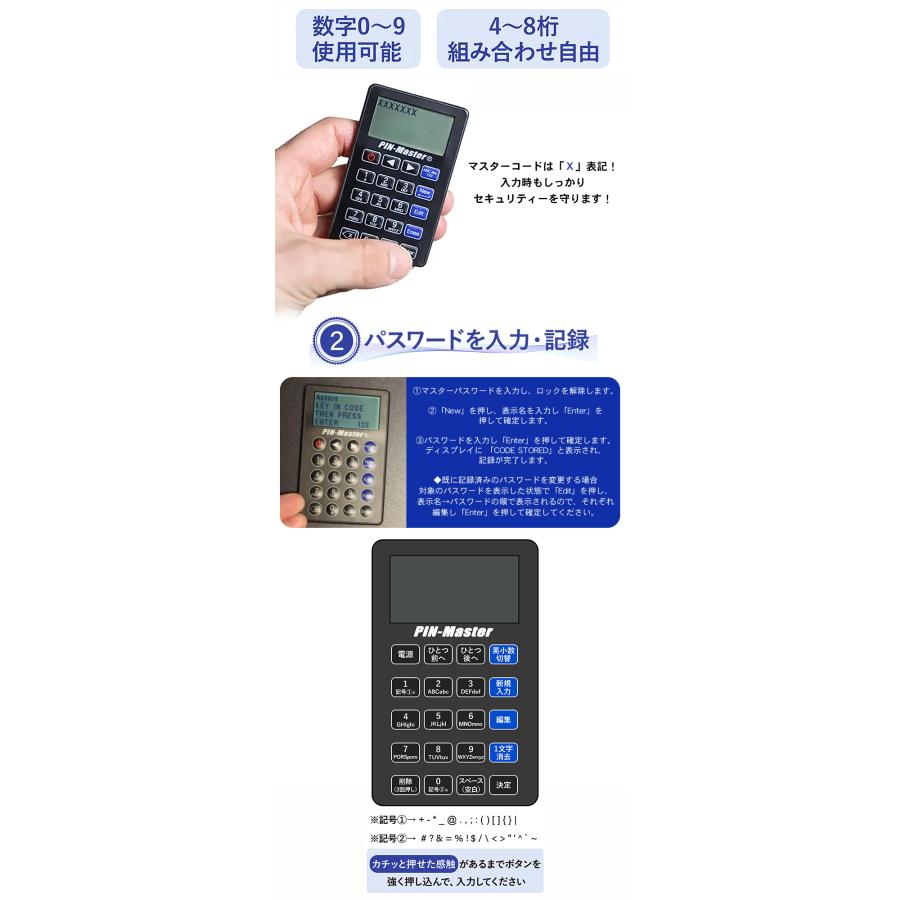 PIN-Master 2.0 ピンマスター 超薄型パスワード管理ツール 完全