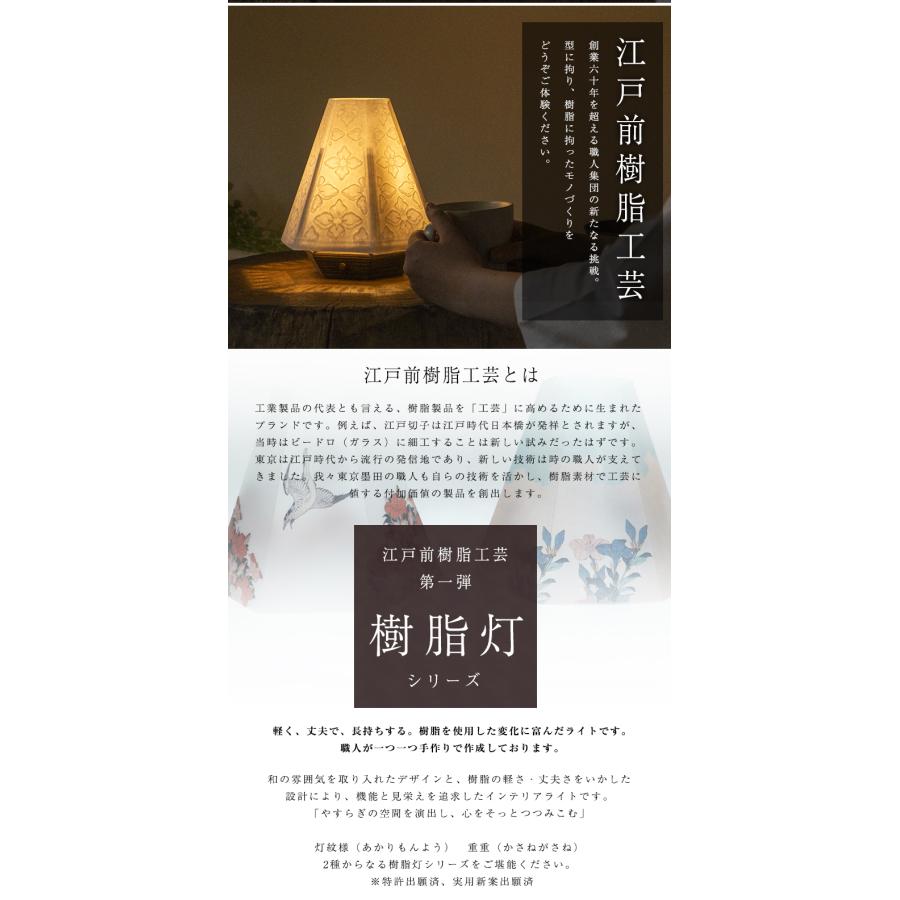 樹脂灯 灯紋様 重重 観月 和照明 和風照明 和紙ライト 和紙ランプ