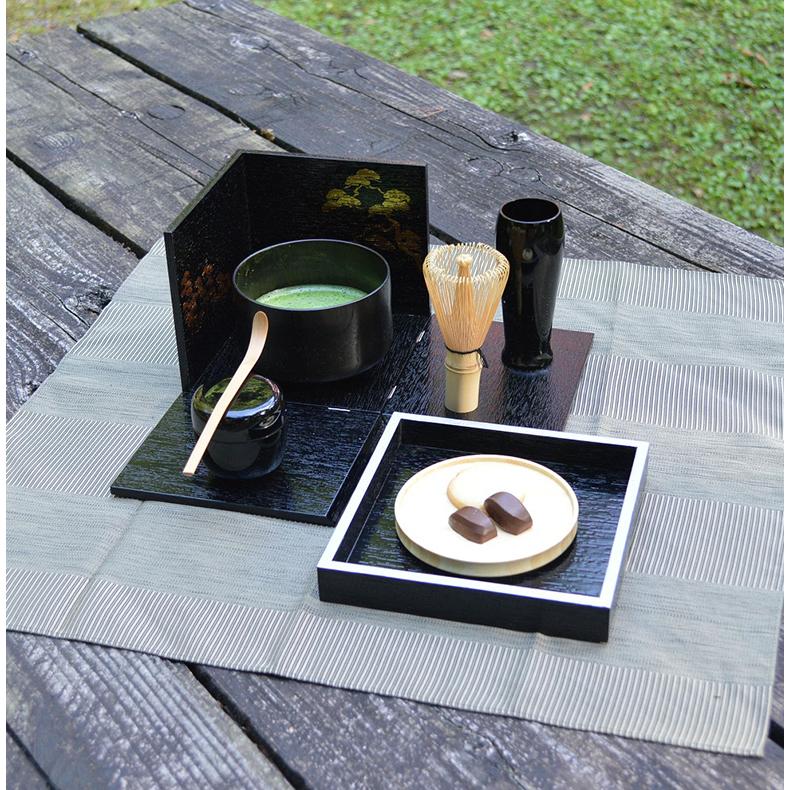 持ち運び茶道具 西本 喫茶箱 黒掻合(ブラック) / 松 NISHIMOTO 入門
