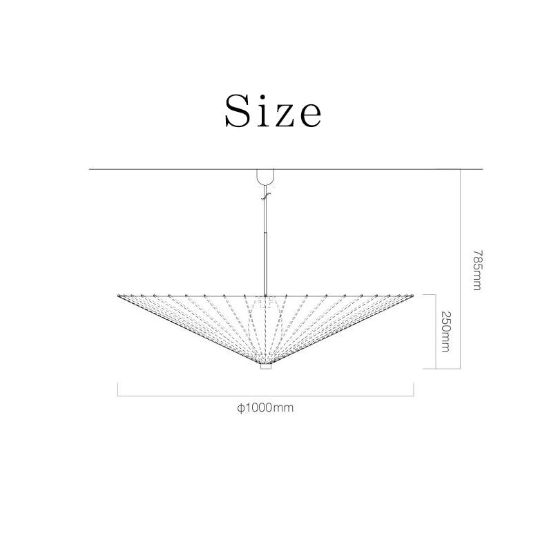 WAGASA Light ペンダント アップライト L（φ1000mm×H250mm）WLU1000 日