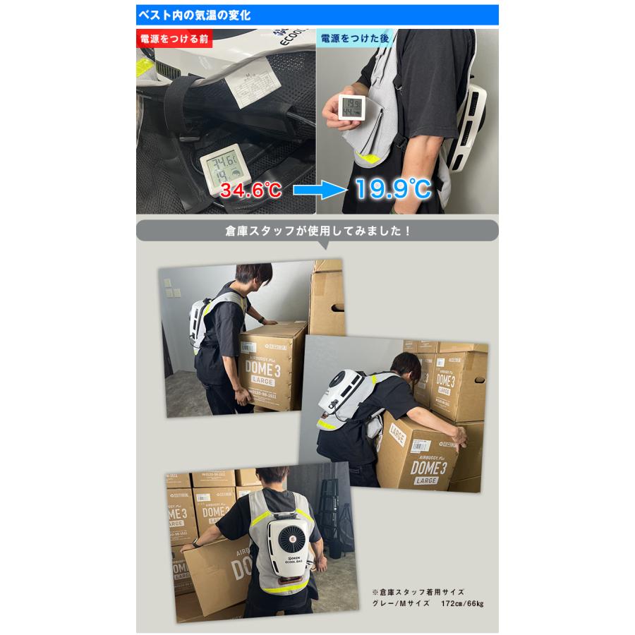 GOKEN Cool Bag 背負えるエアコン ベスト 作業服 空調 熱中症対策 暑さ