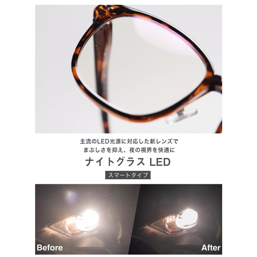 ナイトグラスLED スマートタイプ メガネ サングラス 眼鏡 夜間運転