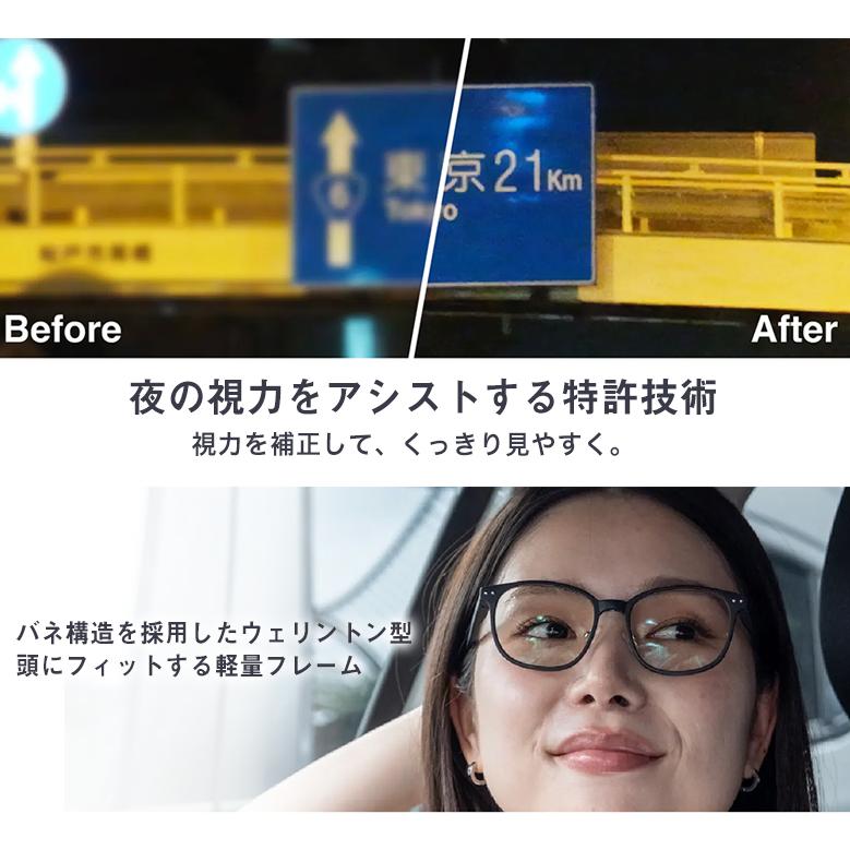 ナイトグラスLED スマートタイプ メガネ サングラス 眼鏡 夜間運転