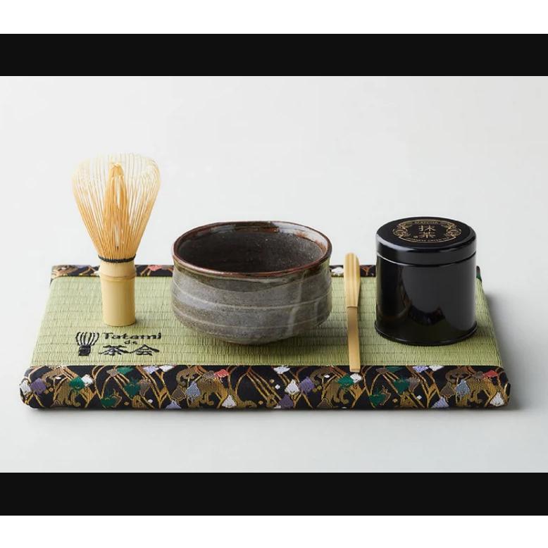 Tatami de 茶会 茶道セット お茶キット 道具 畳 茶筅 美濃焼抹茶碗
