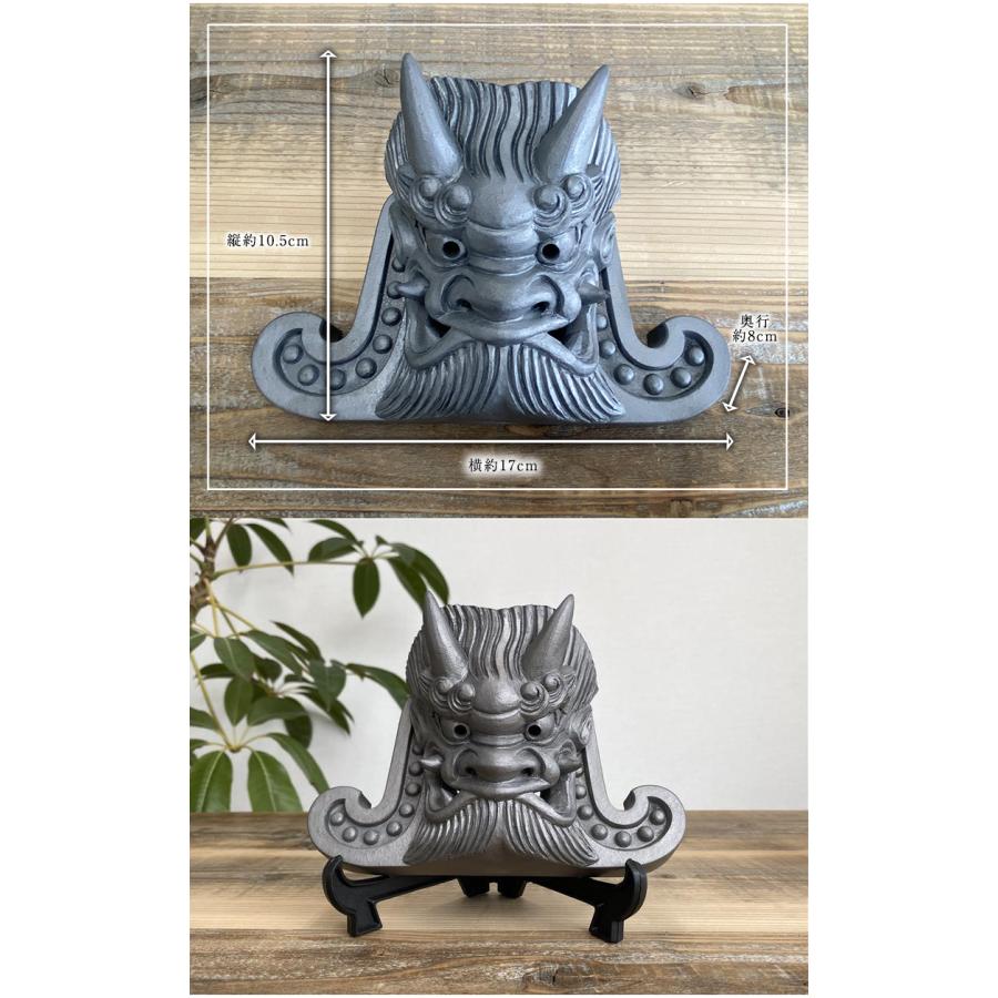 鬼神家護 台座付き 和瓦 鬼瓦 鬼瓦職人 現役鬼師 いぶし製法 いぶし銀