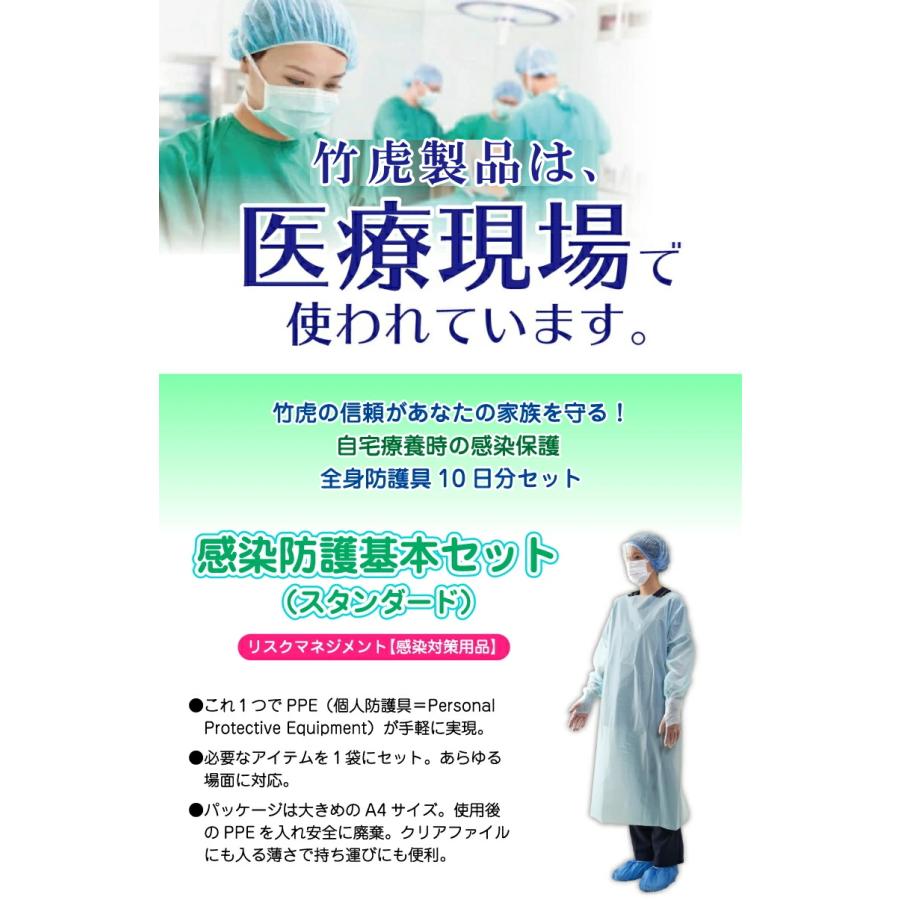 竹虎の信頼があなたの家族を守る 自宅療養時の感染保護 全身防護具10日
