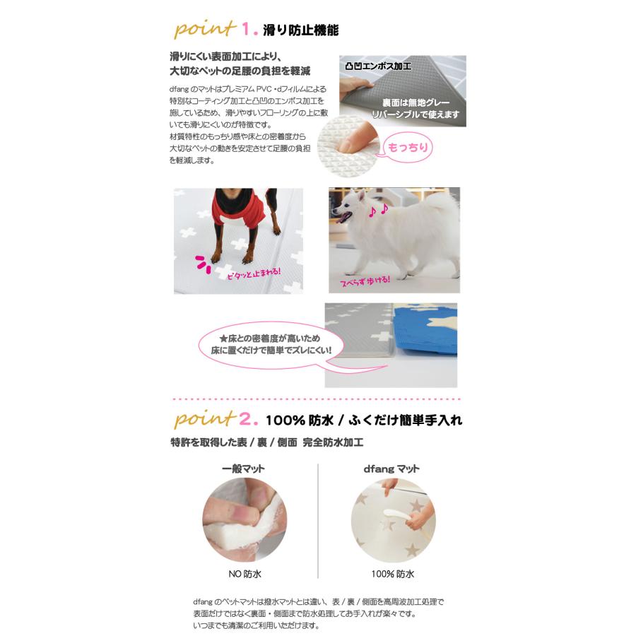 dfang ディパン 100幅×180cm 5mm厚 防水クッションマット 折りたたみ