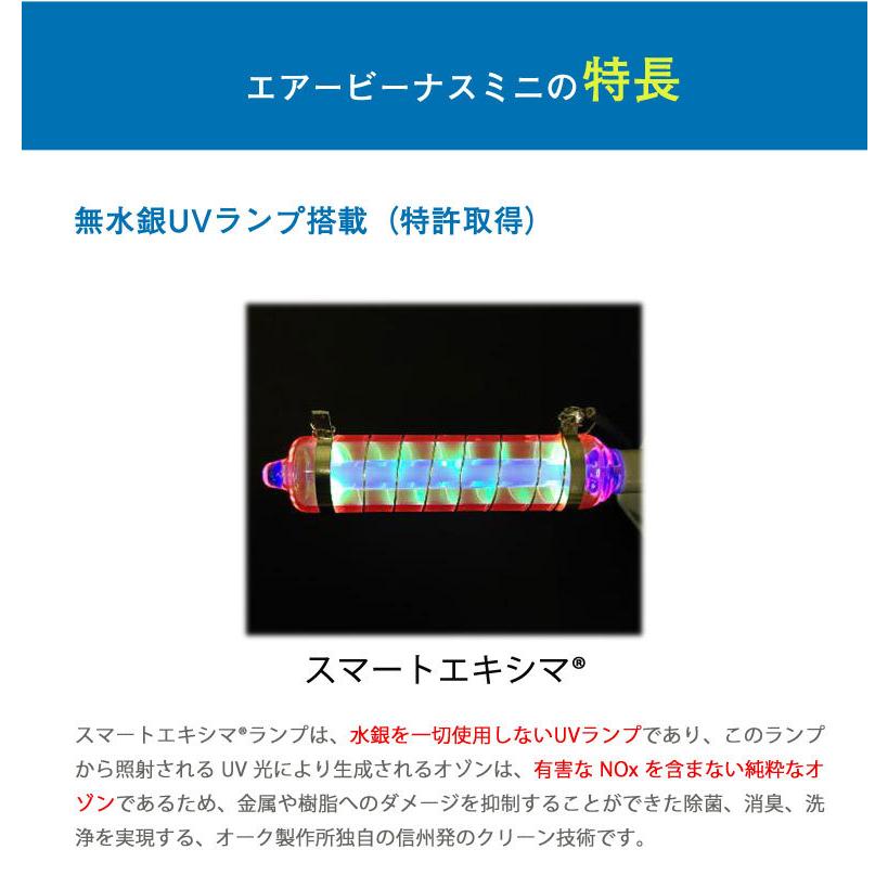 オゾン生成 除菌 消臭 洗浄 エアビーナスミニ ARV-O3MI 3畳〜40畳