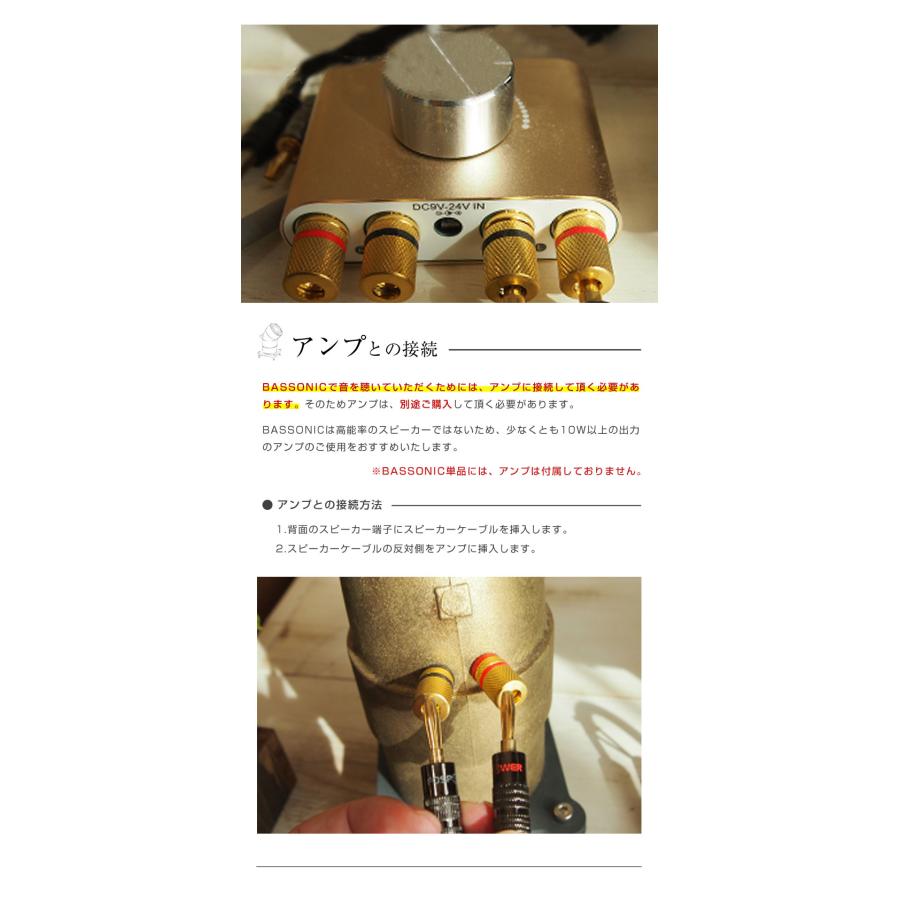 バッソニック BASSONIC 小型 卓上 パイプ スピーカー ステレオ サラウンド 臨場感 高音質 リアル 迫力 ウーハー リーズナブル 感動 塩ビ管の画像