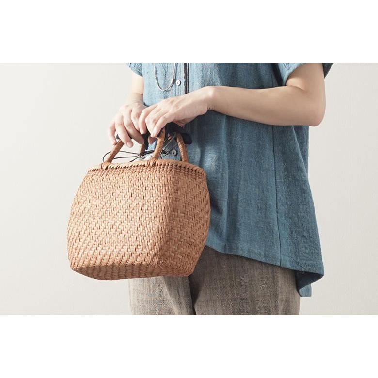 かごバッグ 山葡萄かごバッグ(W27×D12×H20cm tsunagu-085手紡ぎ かごバッグ 山葡萄かごバッグ(W27×D12×H20cm tsunagu-085手紡ぎ