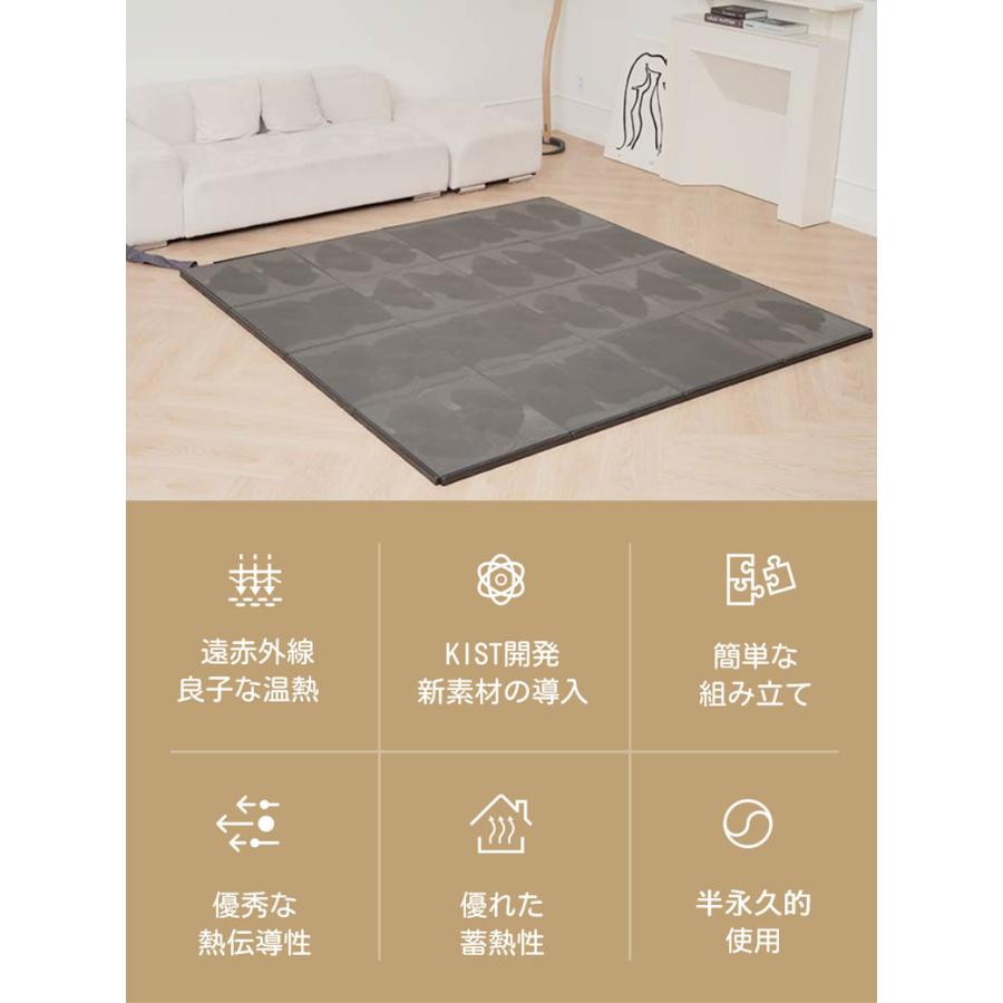 部屋まで暖まる お家で岩盤浴 ホヤオンドル温水マット ダブル 温水