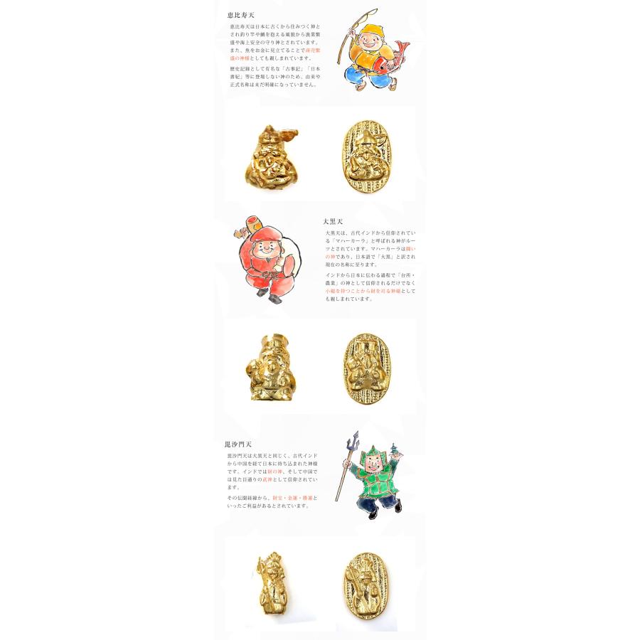 純金の八福神のお守り 小 0.3g 小判 七福神 K24 24金 純金 金運 開運
