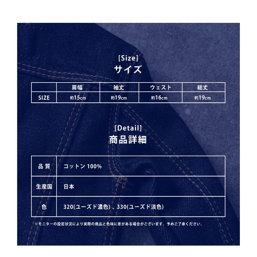 超精巧 ミニチュアデニム Gジャン 濃色 淡色 ジーンズ ジャケット