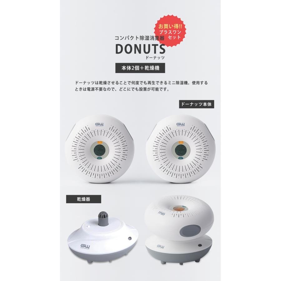除湿機 ドーナツ 除湿器 ドーナッツ DONUTS プラスワンセット 本体2個