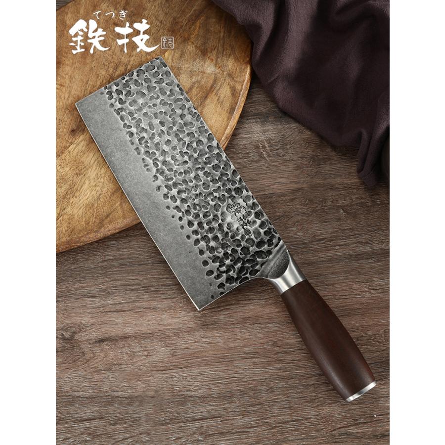 燕三条 ダマスカス鋼 槌目包丁 野菜 魚 肉 硬いかぼちゃを切る 中華 菜