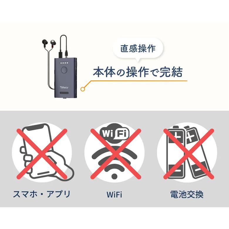 集音器 遠隔マイク付き トライヒアコンボ 簡単操作 音質設定 マイク
