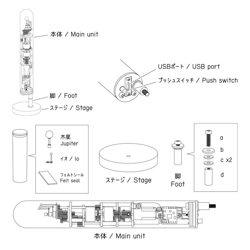 vitro jupiter（完成品） 木星系儀 olenoides オレノイデス 地球儀