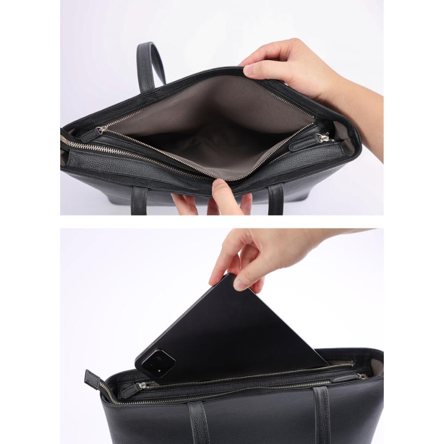 muon Totebag THE Tote ムオン トートバッグ ミニマル シンプル 洗練 スタイリッシュ かっこいい おしゃれ 本革 上品 大人バッグ 自立するバック ビジネスバッグの画像