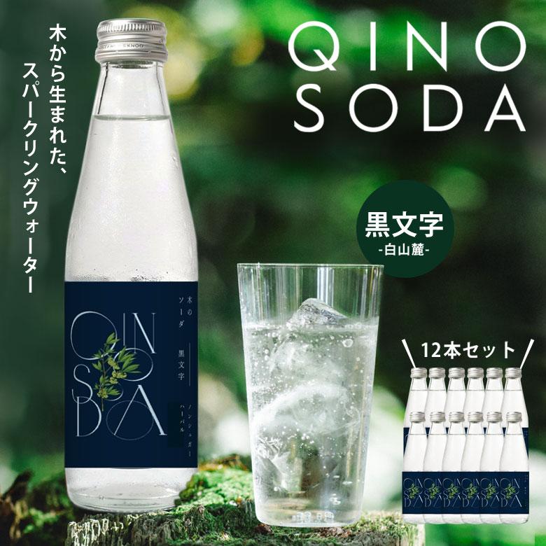 QINO SODA 黒文字 12本セット 木のソーダ 炭酸水 炭酸飲料