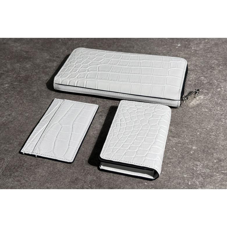 CREEZAN BLUE MOON ZIPPER LONG WALLET ワニ革 クロコダイル 財布 長財布 ロングウォレット 本革 レザー 鰐 豊岡鞄認定品 CBMJ-003-01の画像