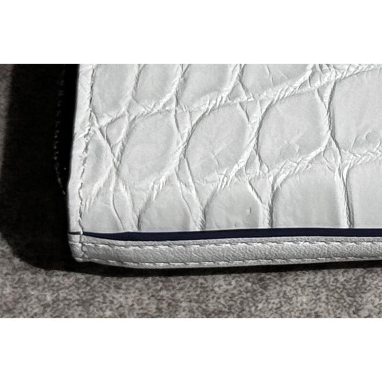 CREEZAN BLUE MOON ZIPPER LONG WALLET ワニ革 クロコダイル 財布 長財布 ロングウォレット 本革 レザー 鰐 豊岡鞄認定品 CBMJ-003-01の画像
