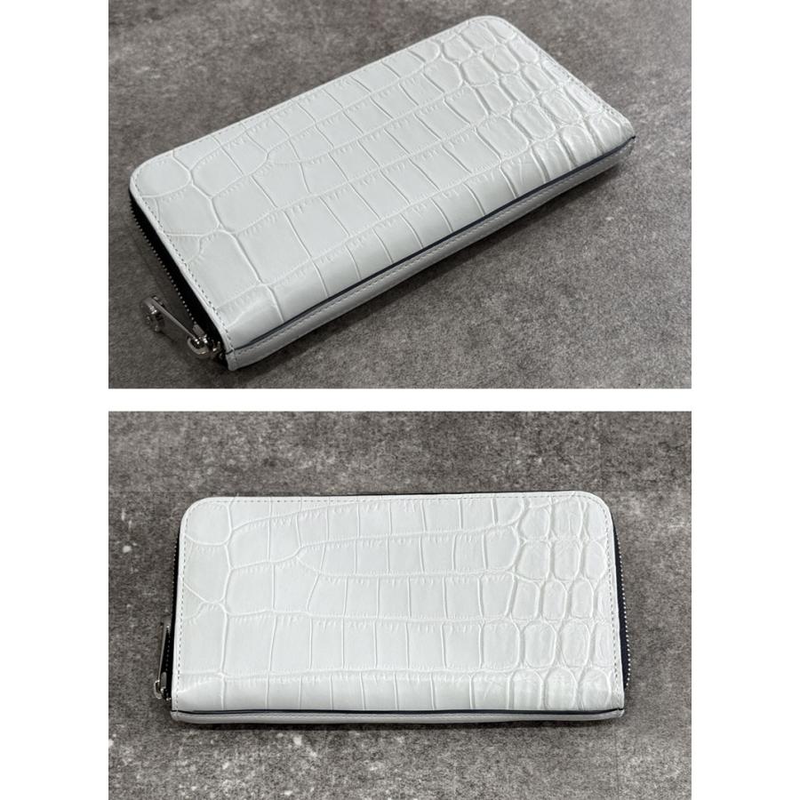 CREEZAN BLUE MOON ZIPPER LONG WALLET ワニ革 クロコダイル 財布 長財布 ロングウォレット 本革 レザー 鰐 豊岡鞄認定品 CBMJ-003-01の画像