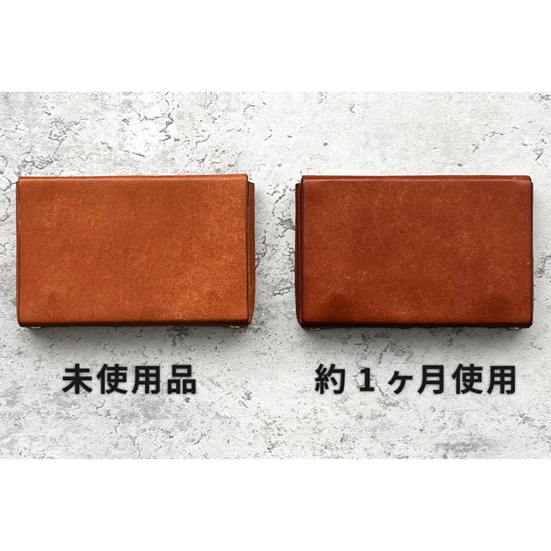 ポップアップレザー名刺入れ 無縫製 名刺入れ 名刺が飛び出す 取り出し