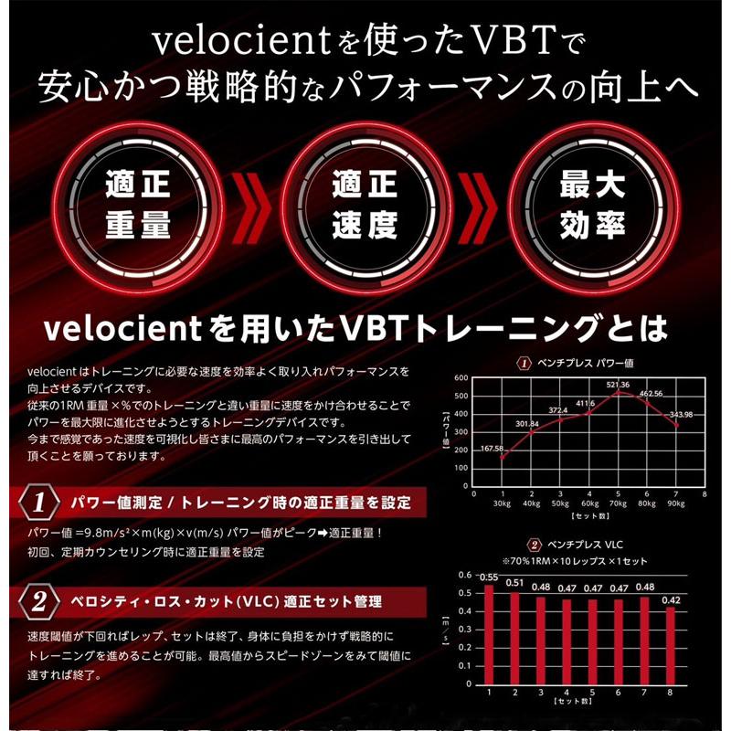 VBTデバイス velocient 速度計 日本製 ジム トレーニング 筋トレ VBTトレーニング リスク軽減 ダンベル ベンチプレス フィットネス ウェイトトレーニング_4