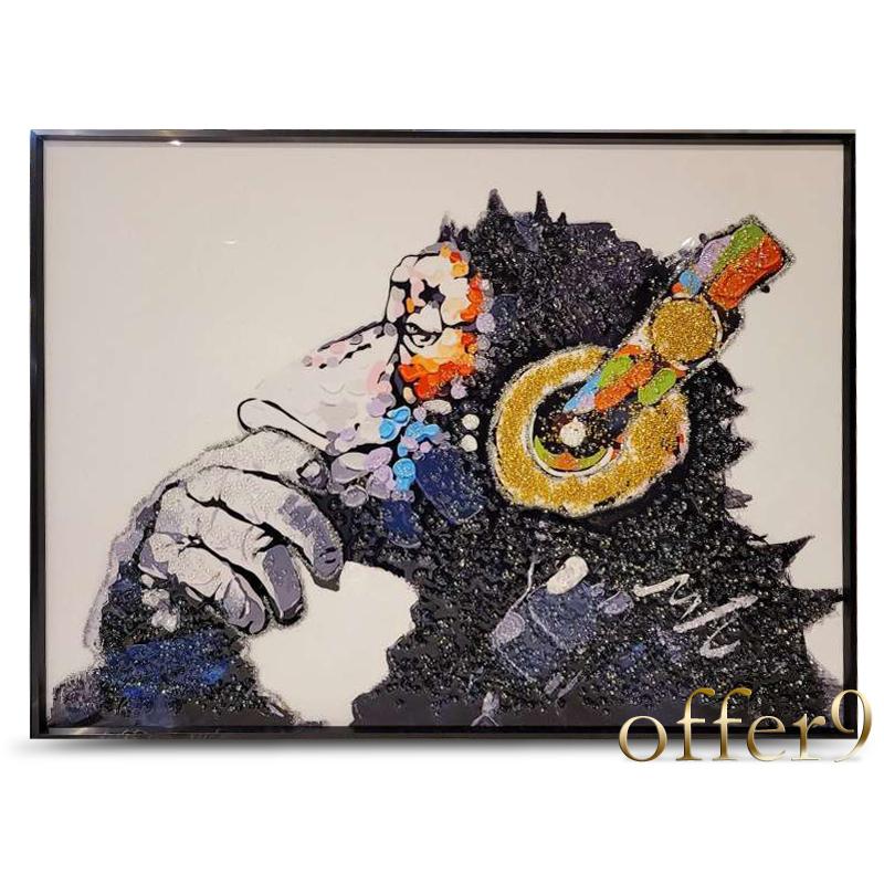バンクシー アートパネル 水晶絵 インテリアフレーム おしゃれ 玄関