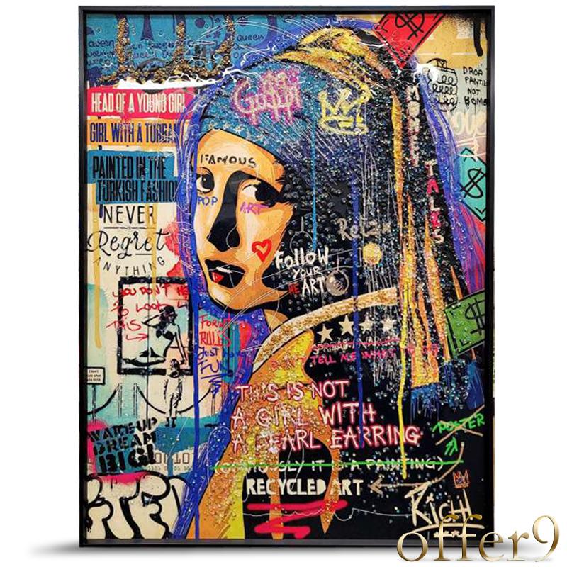 水晶絵　フェルメール　真珠の耳飾りの少女　アートパネル　クリスタル　立体　絵画 アートパネル 水晶絵 クリスタル アートフレーム アメコミ 真珠の