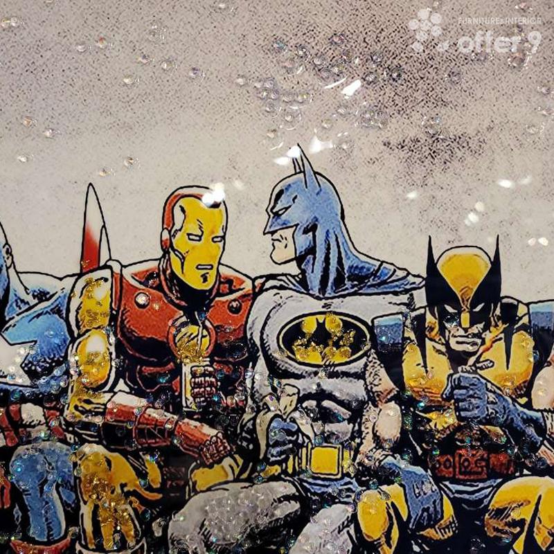 アートパネル 水晶絵 アートフレーム アメコミ マーベル