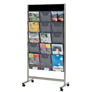 生興 カタログスタンド ポケット式 A4判3列5段 W794×D420×H1540MM DP型 DP-C305