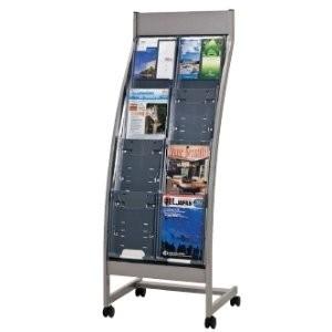 生興 カタログスタンド 全面表示式 A4判2列4段 W539×D465×H1500MM PSR型 PSR-C204