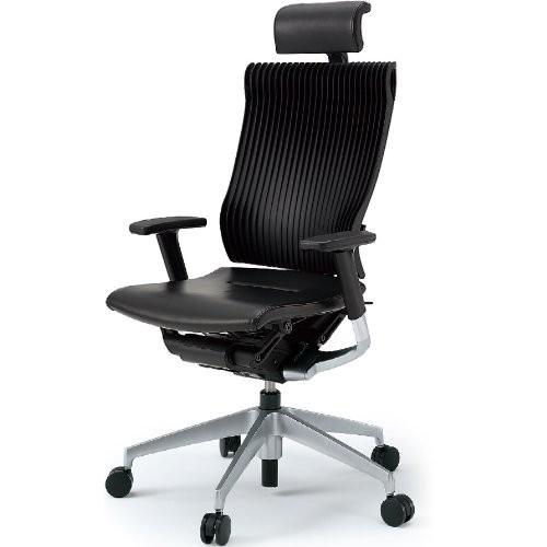 イトーキ オフィスチェア スピーナ エラストマーバック 座面レザー ヘッドレスト付 可動肘付 KE-767LE-Z5T1T1