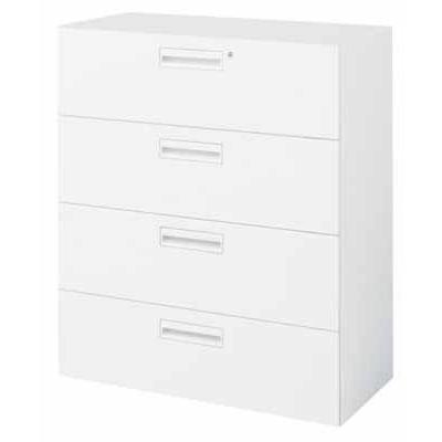 コクヨ エディア 収納システム 高さ1050MMタイプ 下置き ラテラル4段 幅900×奥行き450MM カラー SAW ホワイト